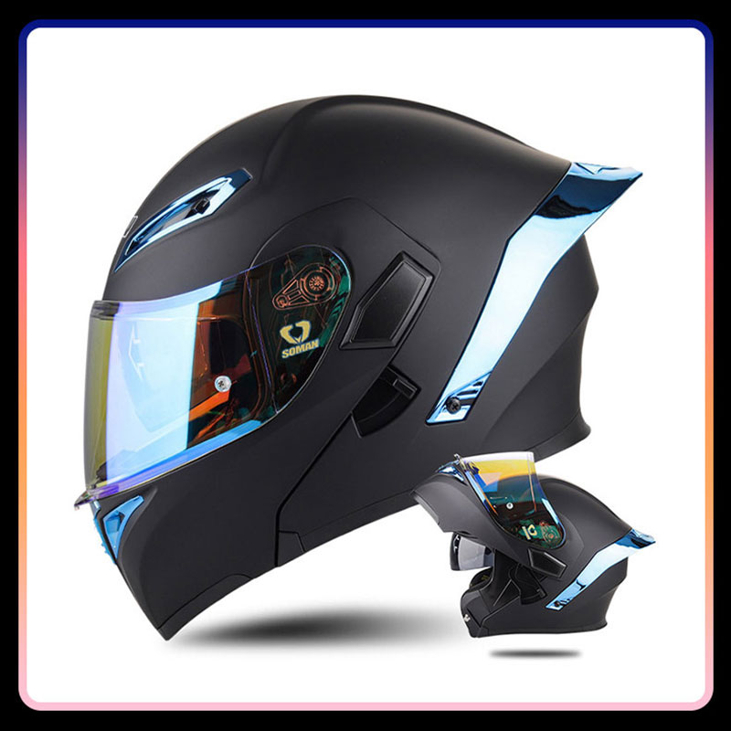 Flip Up Helmet Dual Visor - Универсальные откидные мотоциклетные шлемы Four Seasons,