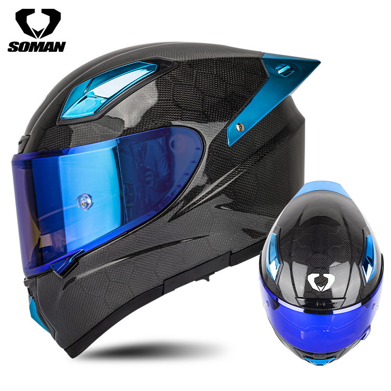 Full Face Helmet Carbon Fiber - Шлем на все лицо SOMAN из