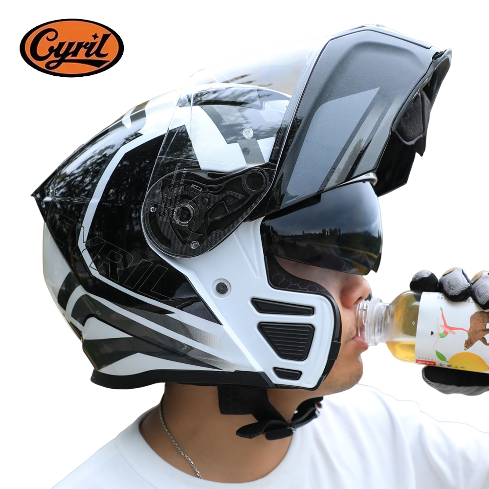 Motorcycle Helmet Bluetooth Built In - Мотошлем Cyril с откидным визором, мужской