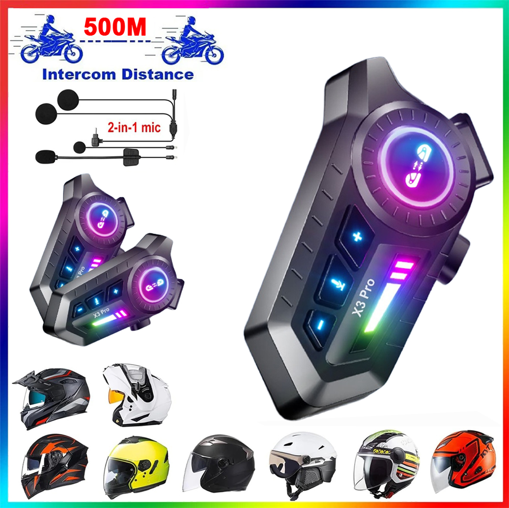 Motorcycle Helmet Bluetooth Built In - 1/2 шт. X3 Pro Bluetooth 6.0
