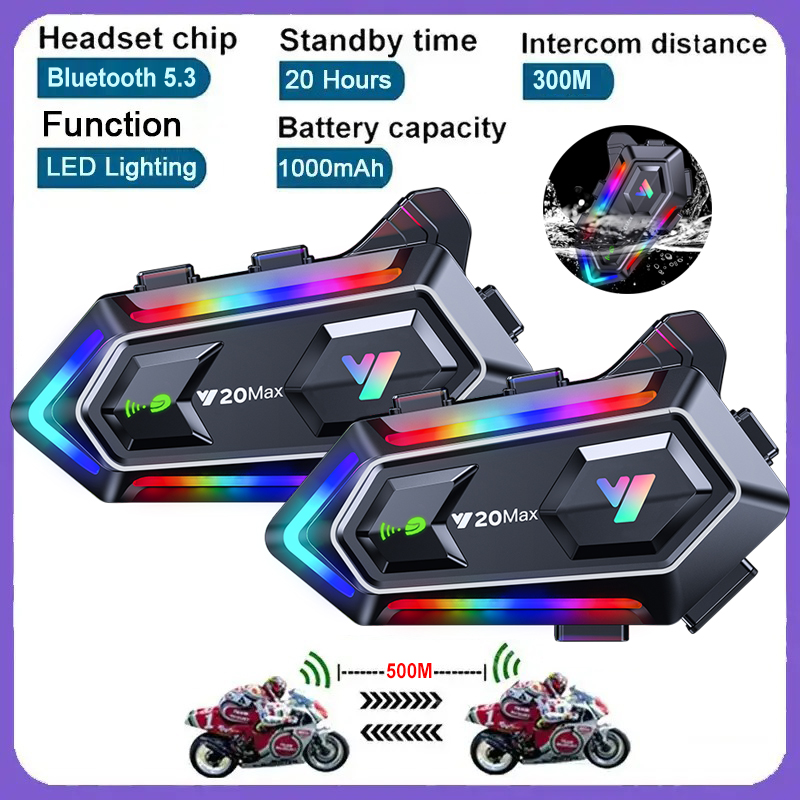 Motorcycle Helmet Bluetooth Built In - 1/2 шт. Y20 Max Мотоциклетная гарнитура