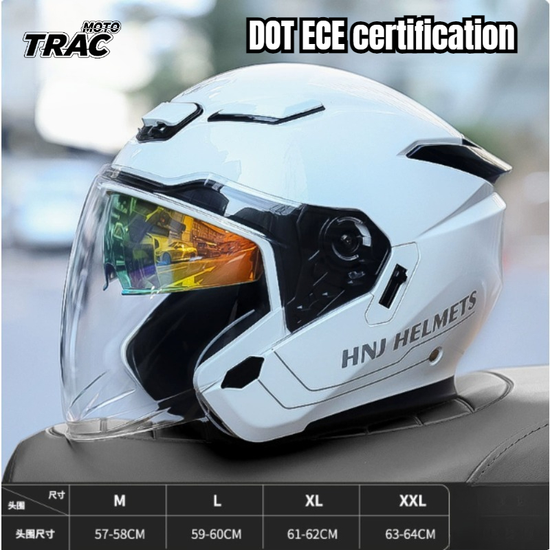Motorcycle Helmet Bluetooth Built In - Популярный летний мотоциклетный полушлем (3/4) для