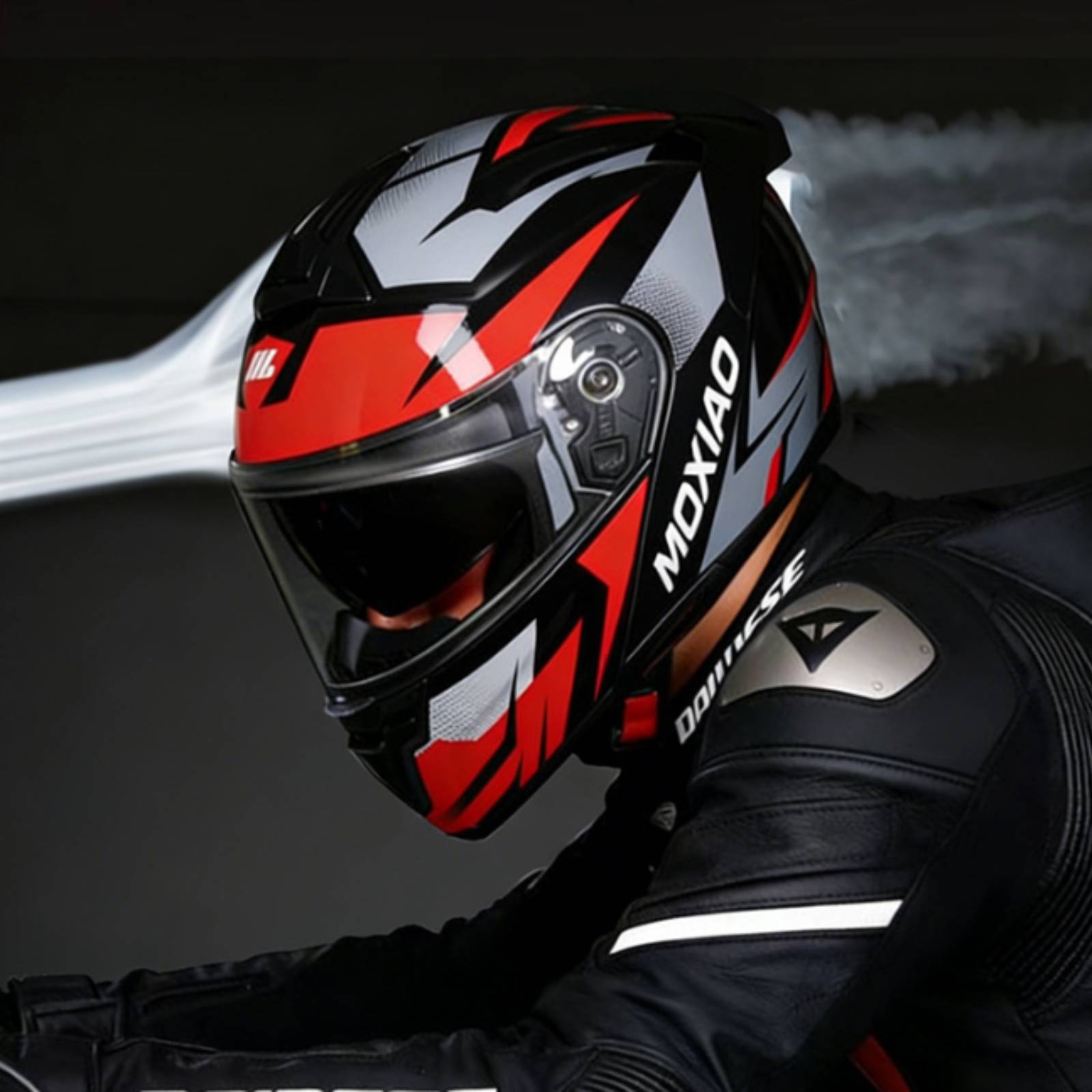 Flip Up Helmet Dual Visor - Мотоциклетный шлем с двойным визором, сертифицированный