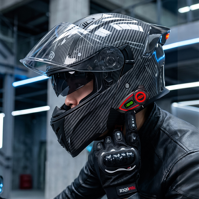 Motorcycle Helmet Bluetooth Built In - Мотошлемы из материала ABS с двойным