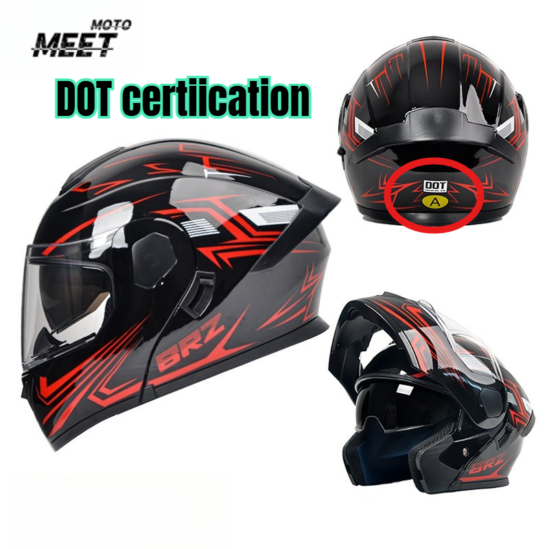 Flip Up Helmet Dual Visor - Мотошлем-флип-ап из ABS-пластика с двойным визором,