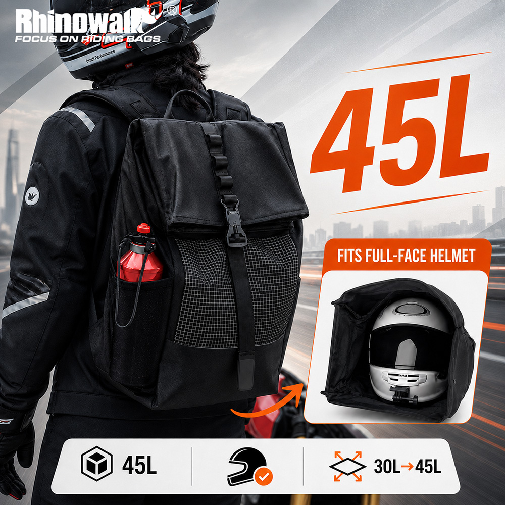 Motorcycle Helmet Bag Backpack - Рюкзак для мотоциклетного шлема Rhinowalk 45л,