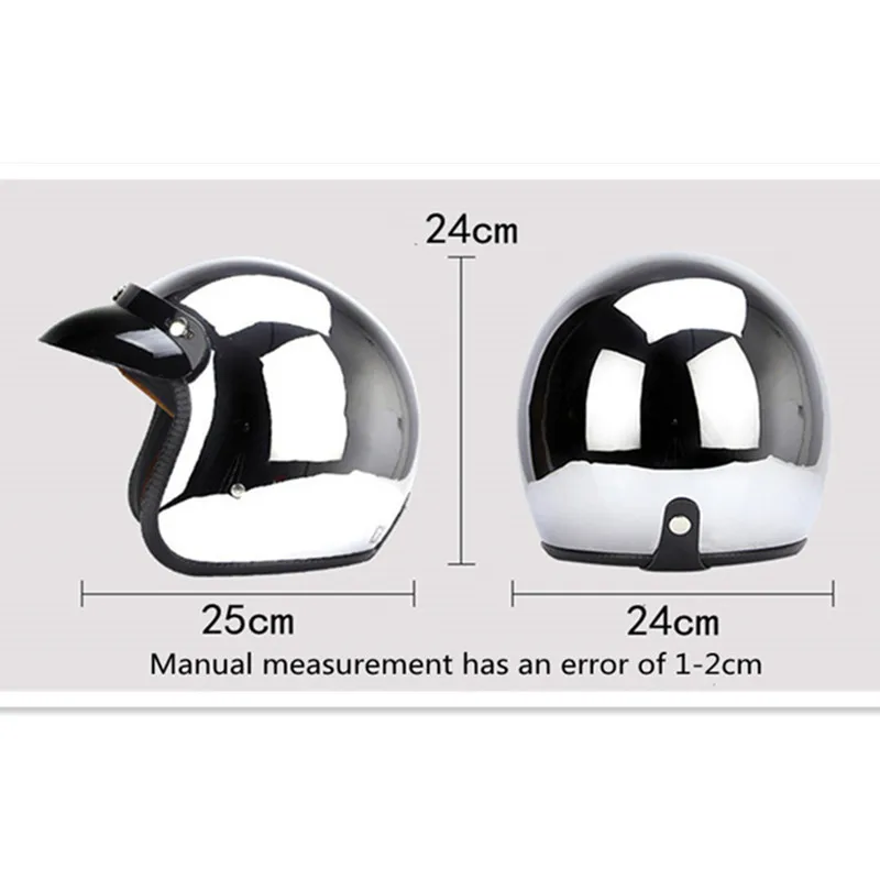 Зеркало Серебристый Хром Мотоц – обзор и цена Open Face Helmet Retro Vintage