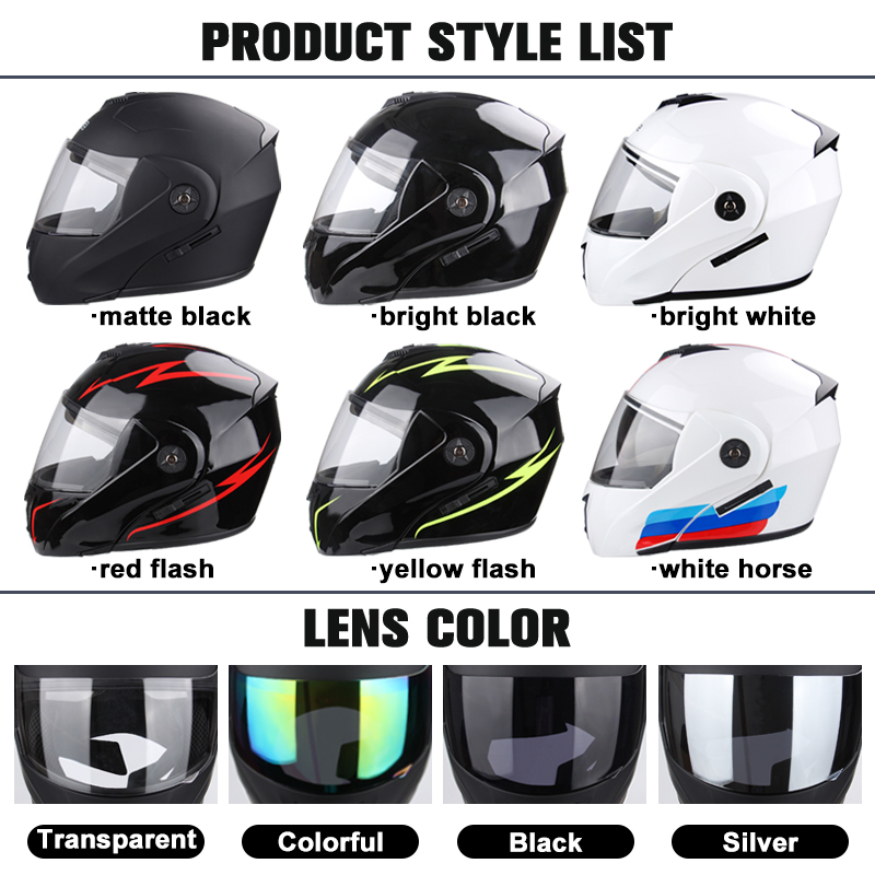 Новый мотоциклетный шлем, закр – обзор и цена Modular Motorcycle Helmet Dot Approved