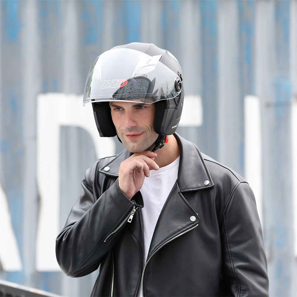 BLD Стильный 3/4 шлем на полов – обзор и цена Motorcycle Helmet Bluetooth Built In