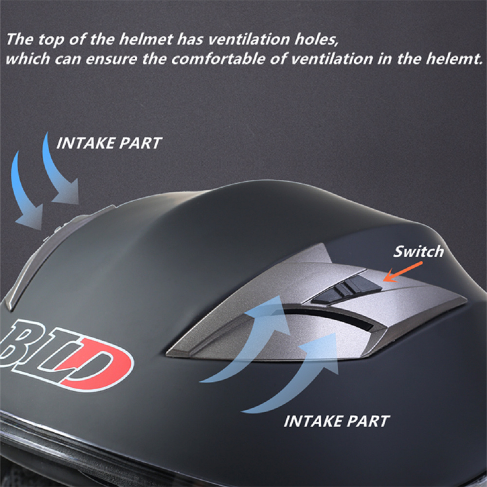 BLD Стильный 3/4 шлем на полов – обзор и цена Motorcycle Helmet Bluetooth Built In