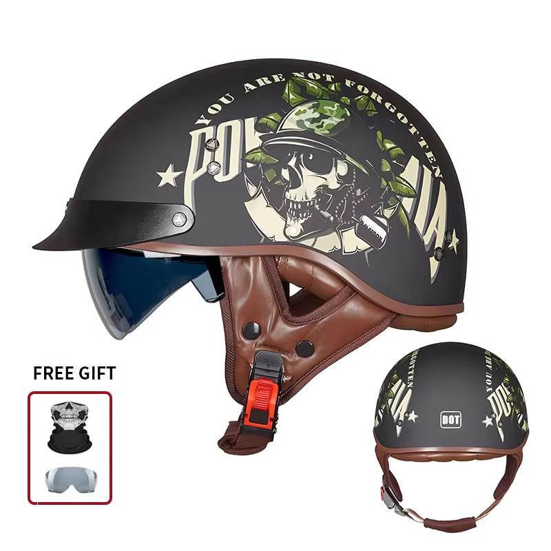 Винтажный мотоциклетный шлем с – обзор и цена Open Face Helmet Retro Vintage