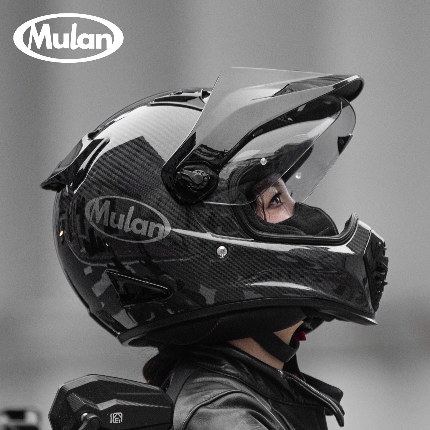 Мотошлем Mulan Luyou II из кар – обзор и цена Full Face Helmet Carbon Fiber