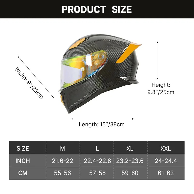 Новейший градиентный шлем из ч – обзор и цена Full Face Helmet Carbon Fiber
