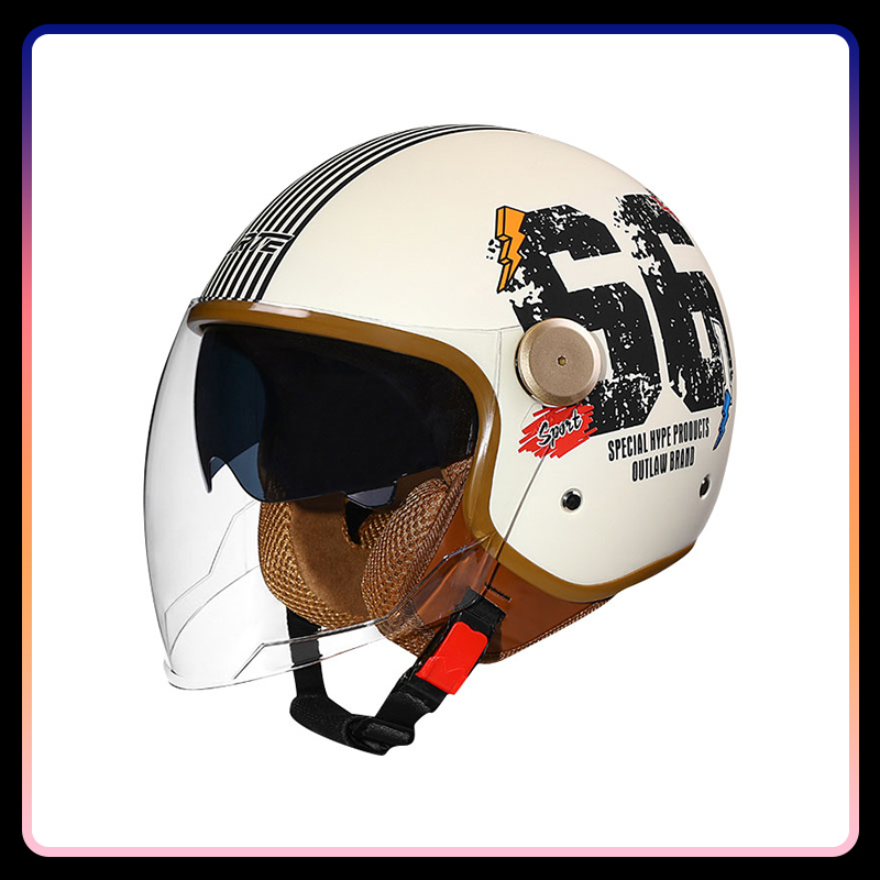 Одобренные DOT полуоткрытые шл – обзор и цена Open Face Helmet Retro Vintage