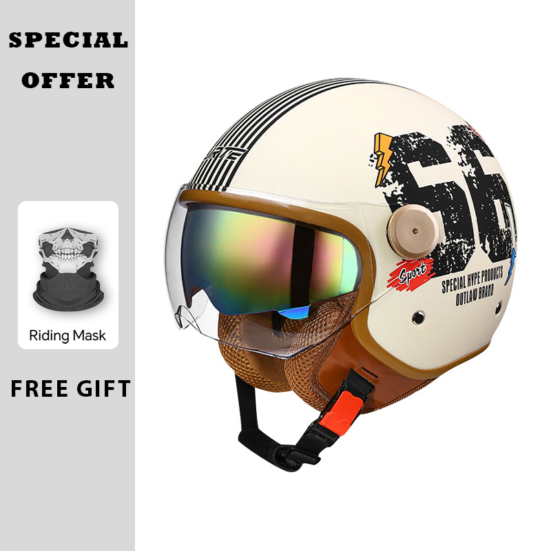 Ретро мотоциклетные шлемы с от – обзор и цена Open Face Helmet Retro Vintage