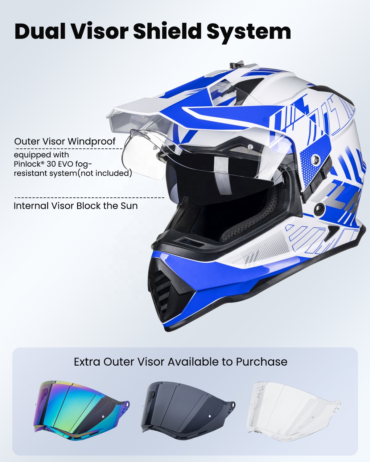 Мотошлем ILM Dual Sport Advent – обзор и цена Dual Sport Helmet Adventure