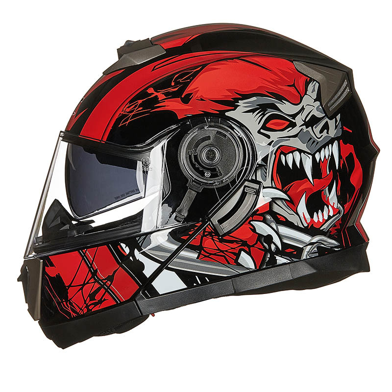 Мотоциклетный модульный шлем с – обзор и цена Flip Up Helmet Dual Visor