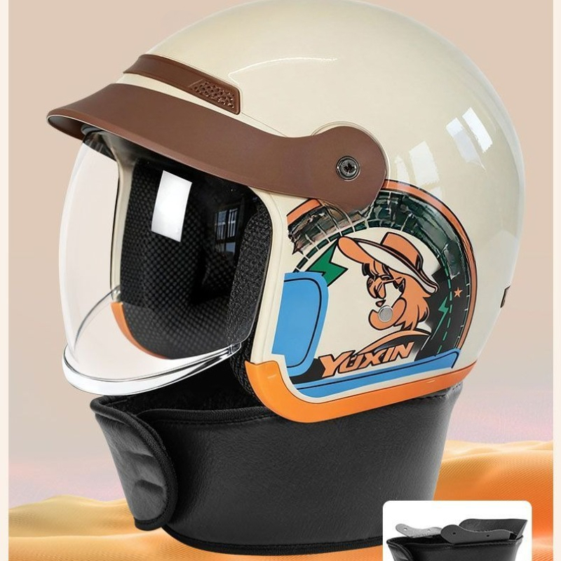 Винтажный ретро-мотошлем с вну – обзор и цена Motorcycle Helmet Sun Visor Inner