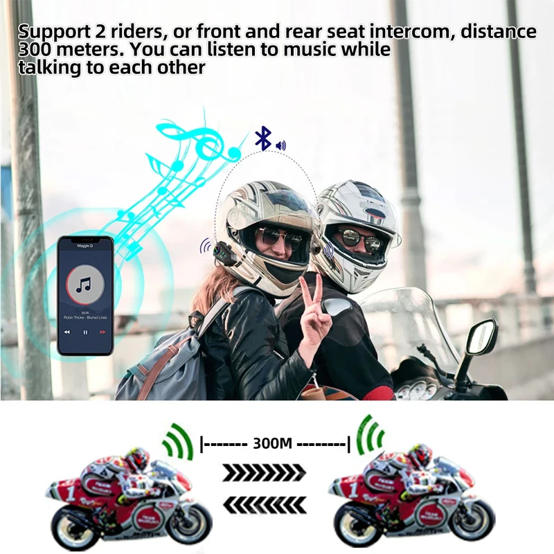 Bluetooth-Интерком Y10 для мот – обзор и цена Motorcycle Helmet Bluetooth Built In