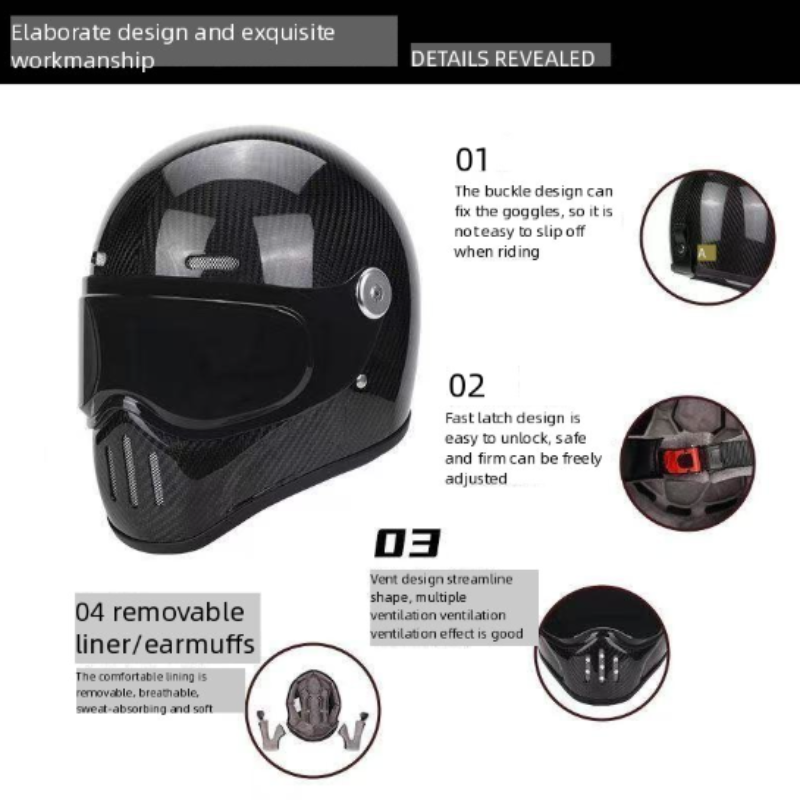 C-Ridng из натурального углеро – обзор и цена Modular Motorcycle Helmet Dot Approved