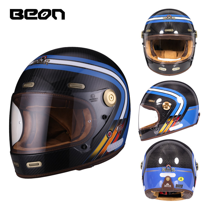 Мотоциклетный полный шлем BEON – обзор и цена Full Face Helmet Carbon Fiber