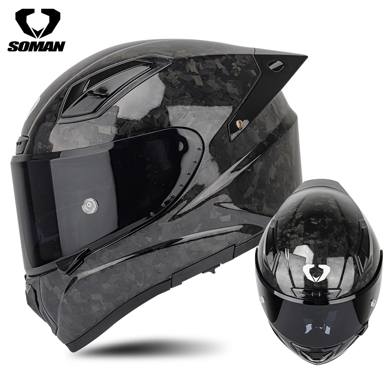 Шлем на все лицо SOMAN из угле – обзор и цена Full Face Helmet Carbon Fiber