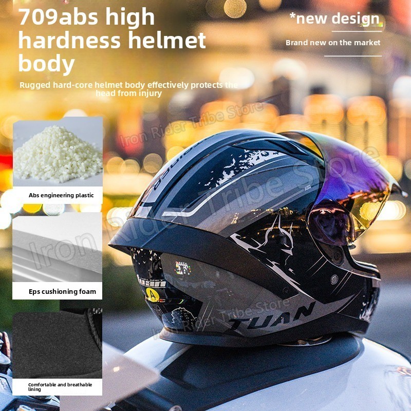 Модульный мотоциклетный шлем с – обзор и цена Flip Up Helmet Dual Visor