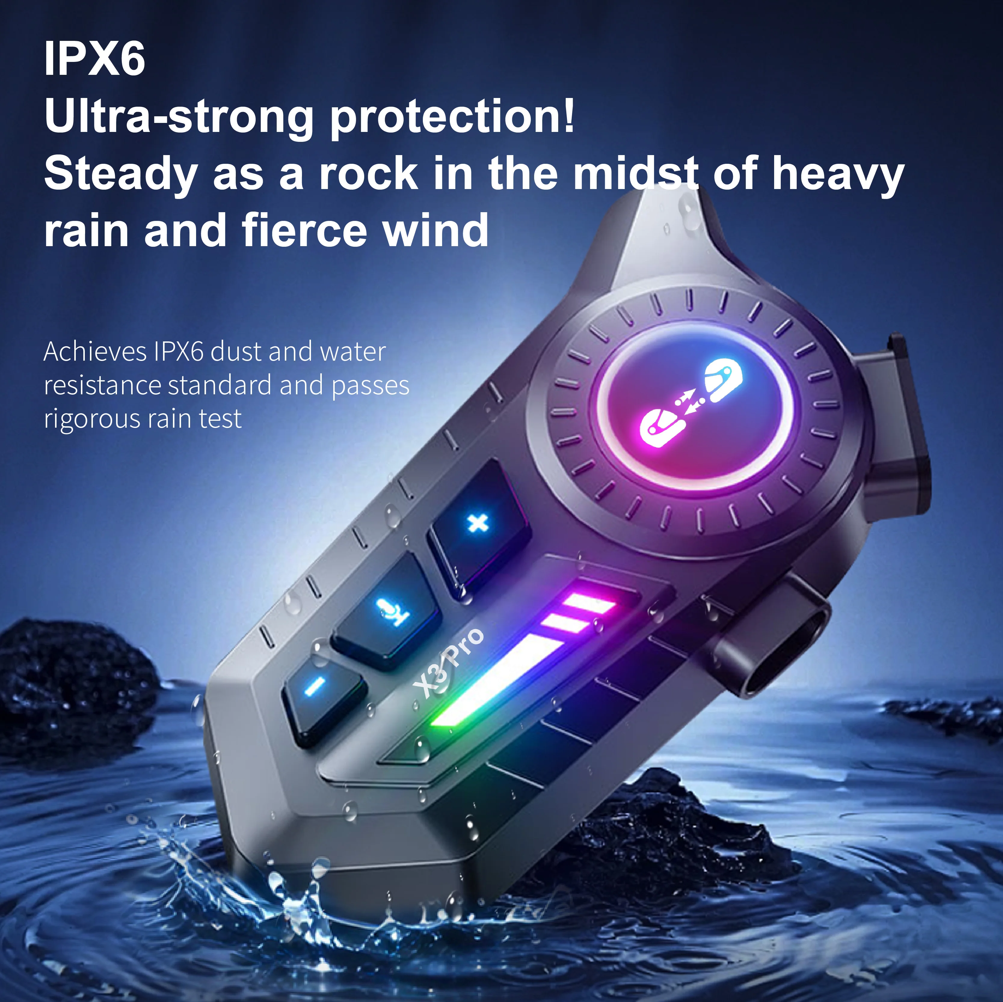 1/2 шт. X3 Pro Bluetooth 6.0 М – обзор и цена Motorcycle Helmet Bluetooth Built In
