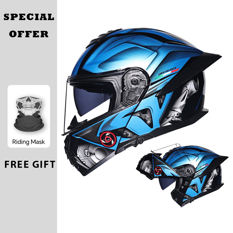 Мотоциклетный откидной шлем с  – обзор и цена Flip Up Helmet Dual Visor