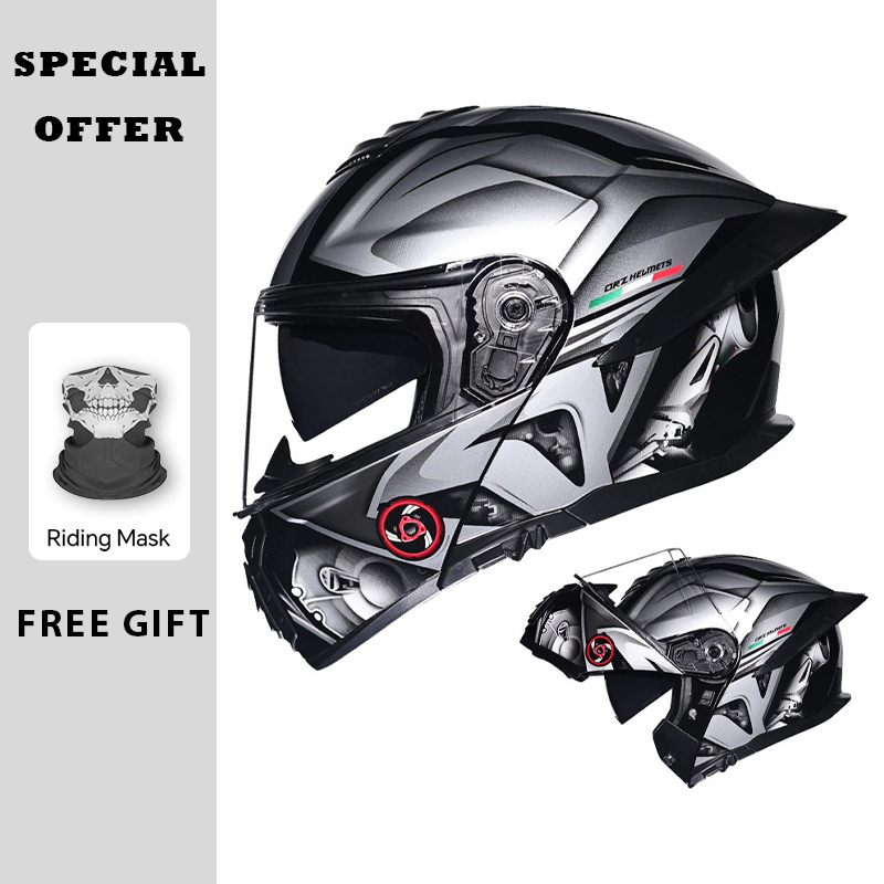 Мотоциклетный откидной шлем с  – обзор и цена Flip Up Helmet Dual Visor
