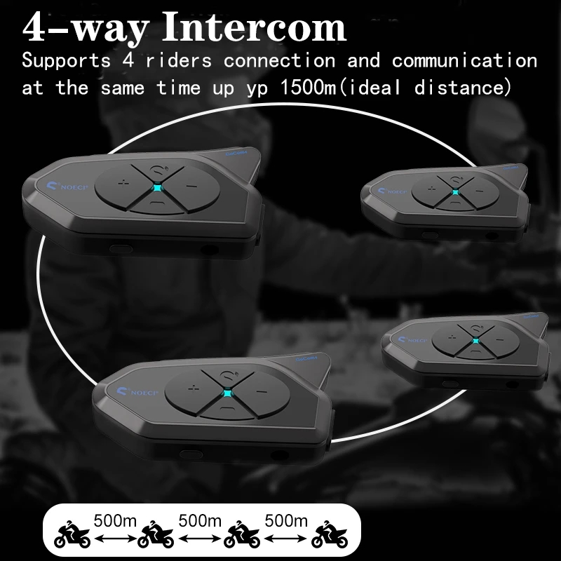 Мотогарнитура GOCOM4 для шлема – обзор и цена Motorcycle Helmet Bluetooth Built In