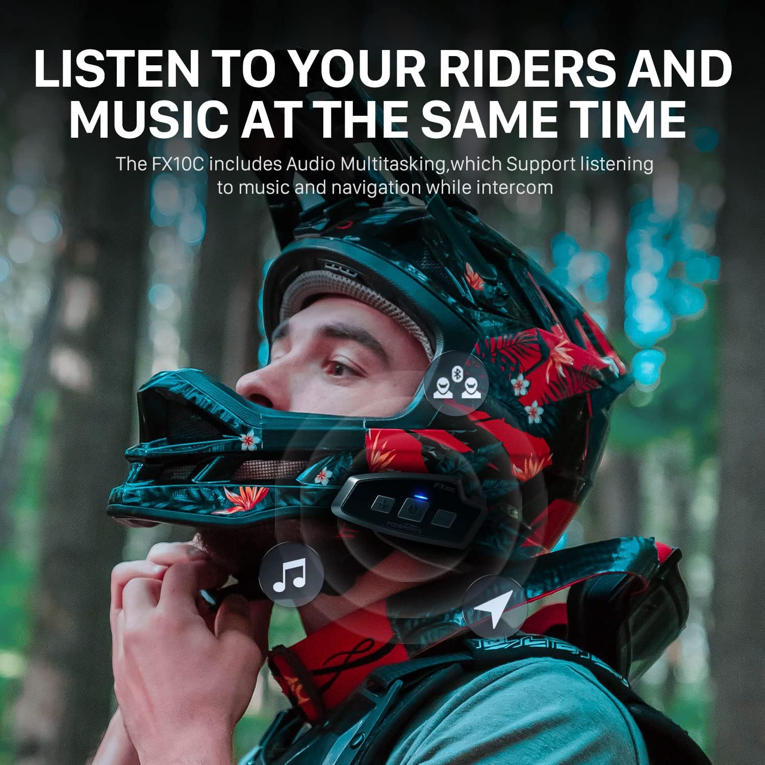 Fodsports FX 10C мотоциклетный – обзор и цена Motorcycle Helmet Bluetooth Built In