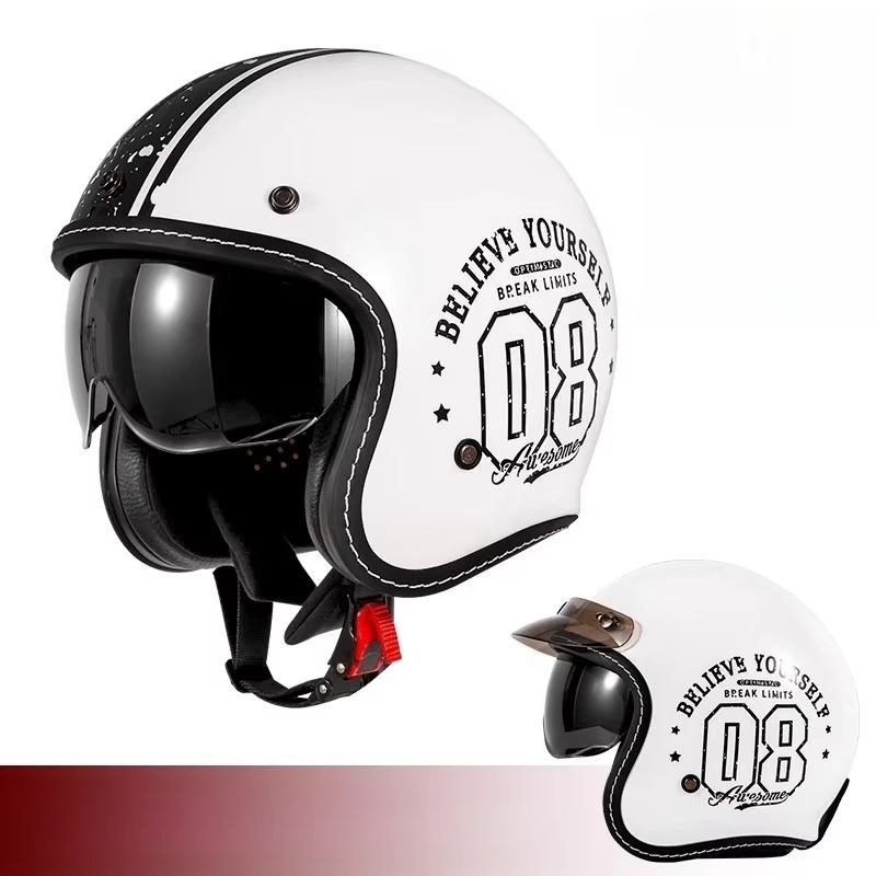 ХИТ ПРОДАЖ: Винтажный мотошлем – обзор и цена Open Face Helmet Retro Vintage